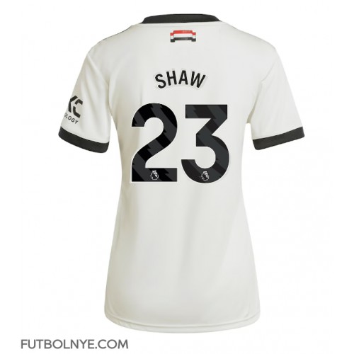 Camiseta Manchester United Luke Shaw #23 Tercera Equipación para mujer 2024-25 manga corta